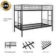 preview thumbnail 19 of 27, Twin over Twin Bunk Bed with 2 Side Ladders and Safe Guardrail, Silver
