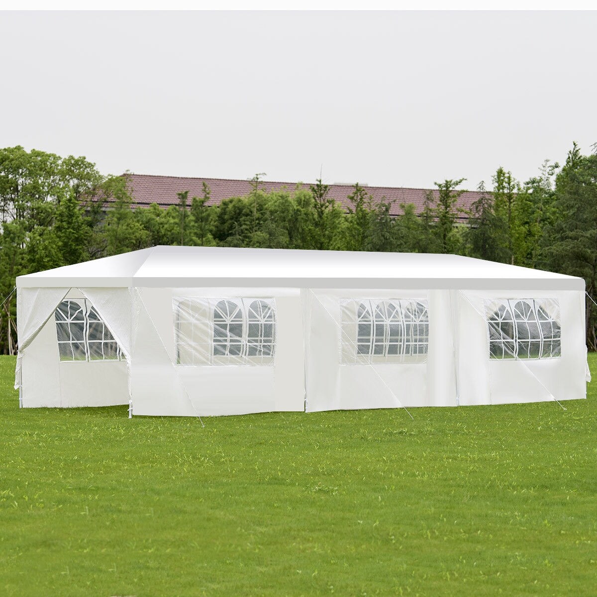 >Costway 10 X30 Heavy Duty Gazebo Canopy Outdoor Party Wedding Tent White Overstock 15633683