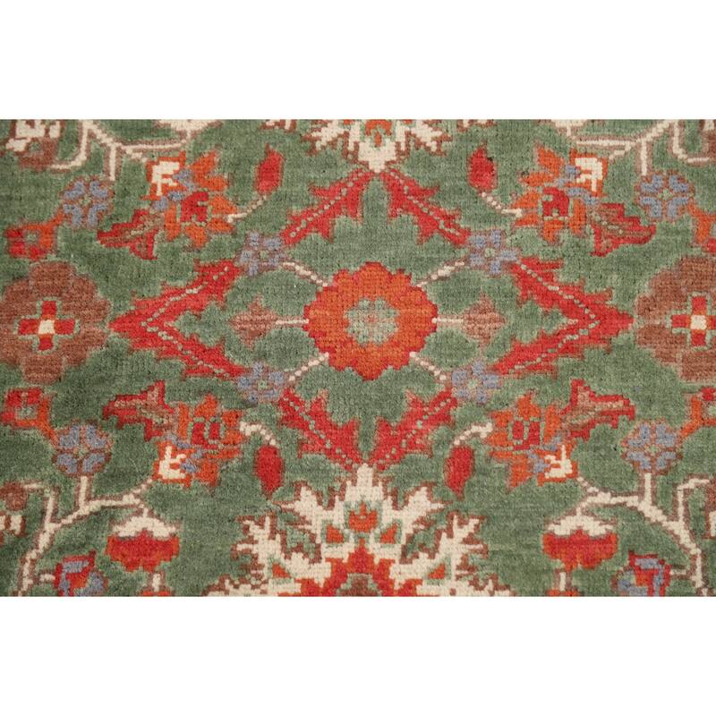 Green Floral Kazak Accent Rug Handmade Wool Carpet - 2'0" x 3'0"