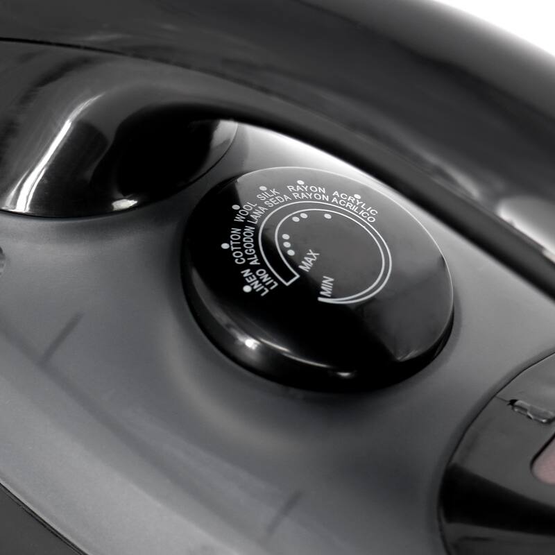 1200 Watt Cord Winder Garment Iron in Black