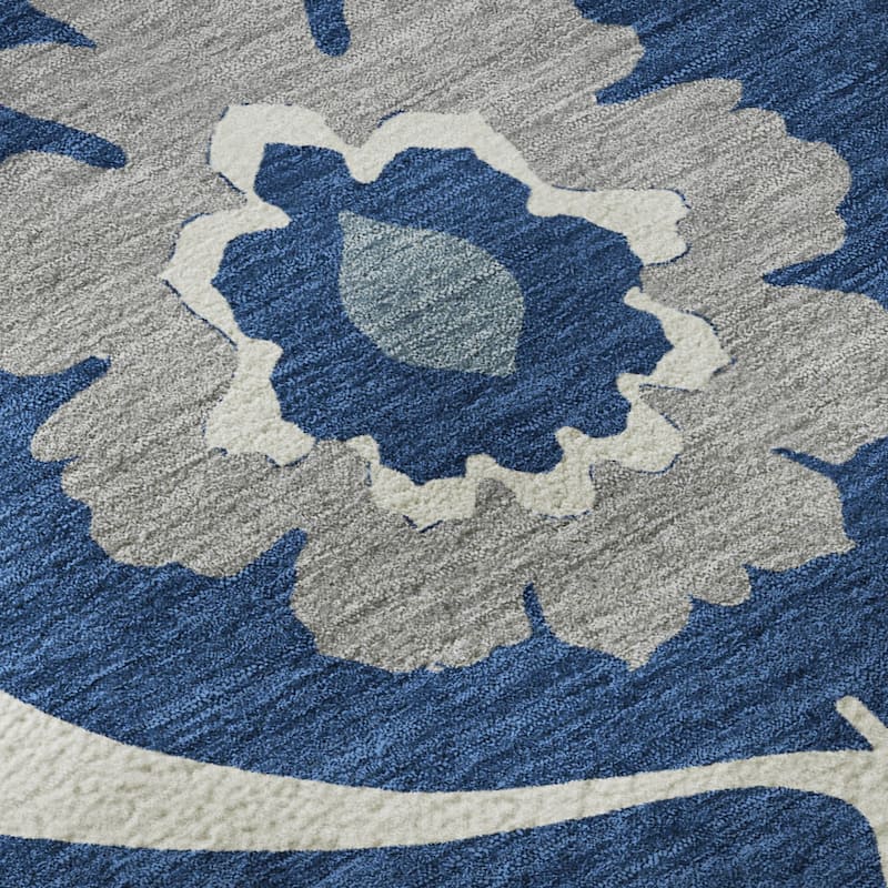 Premium Washable Super Soft Floral Scallops Mayfield Rug