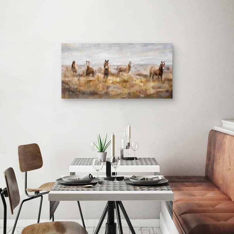 Morning Herd Canvas Art Print
