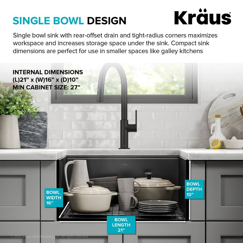 KRAUS Kore Workstation Undermount Stainless Steel Kitchen Sink