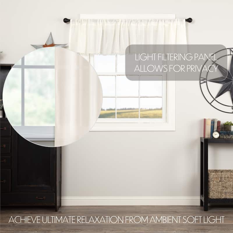 Tobacco Cloth Fringed Valance
