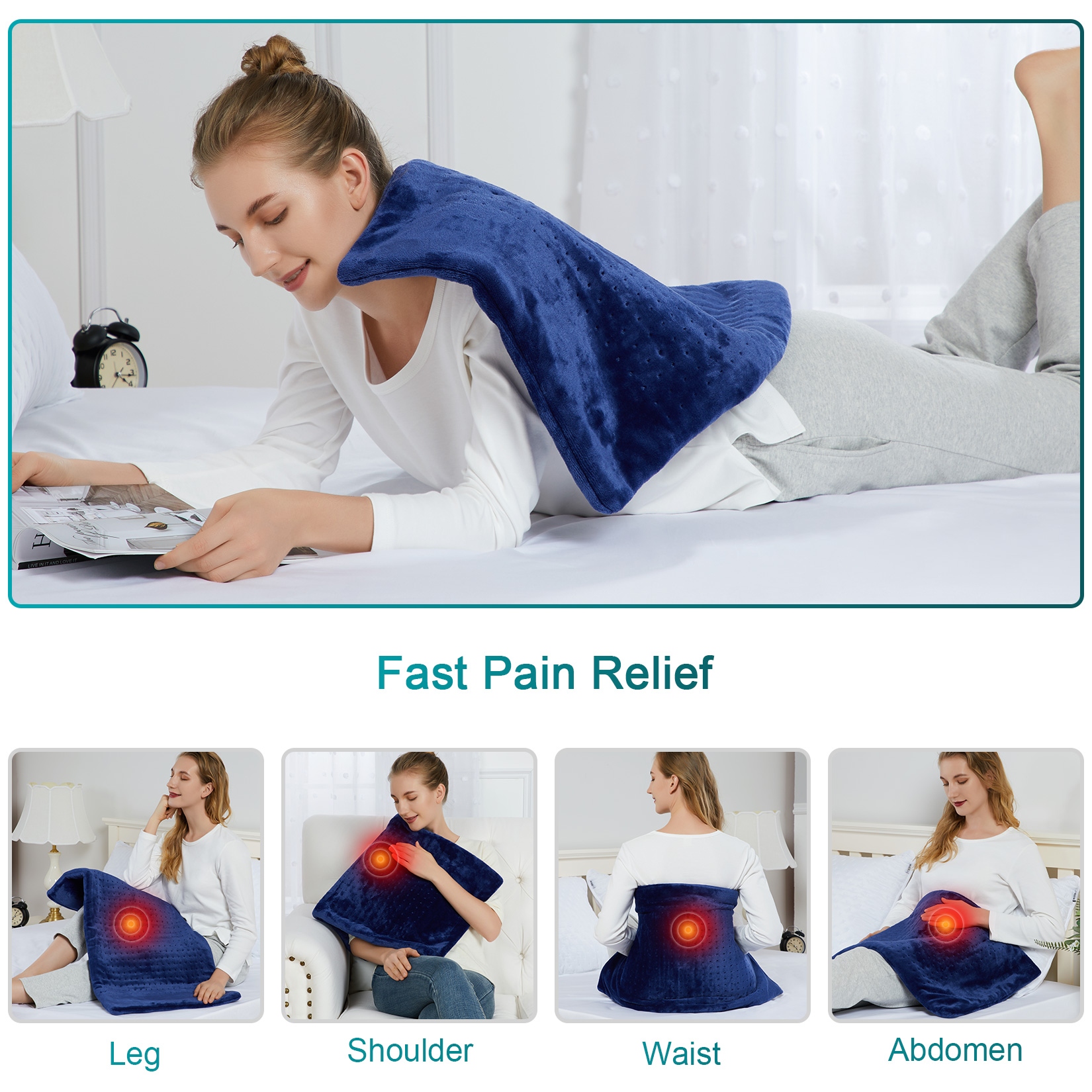 Electric heating pad for bed outlet