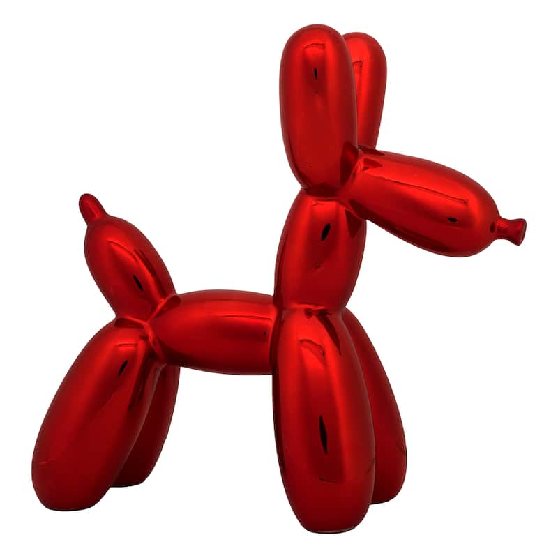 National Tree Company 11 in. Christmas Balloon Dog Figurine Indoor Decoration, Green - 11 in