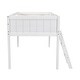 preview thumbnail 25 of 48, Low Loft Bed with Ladder & Fence Baffle