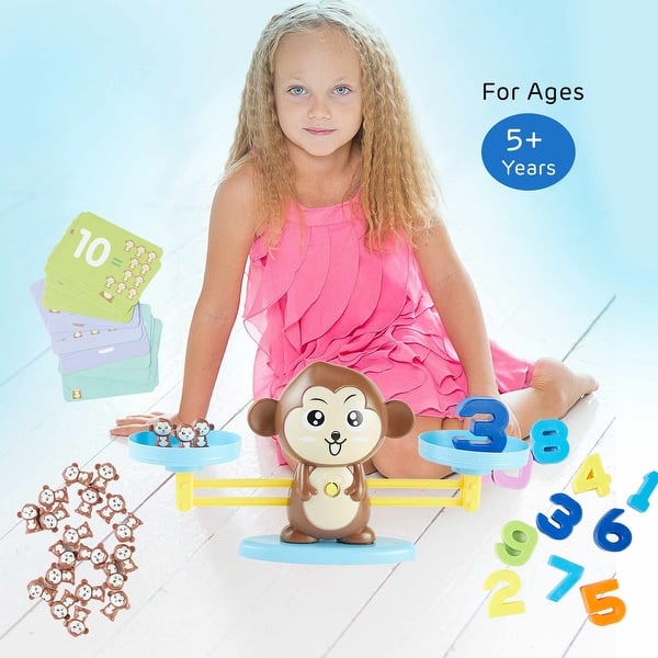 Kids Balance Scale Includes 20 Weights Math Learning Game for Preschool Toy