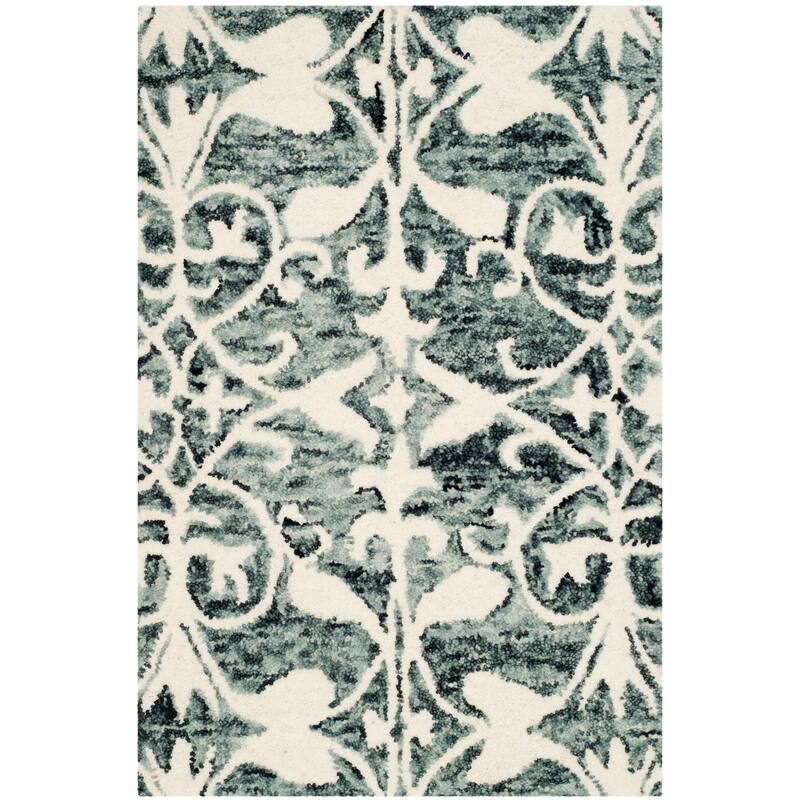 SAFAVIEH Handmade Chatham Dajana Modern Wool Rug - 2' x 3' - Charcoal/Ivory