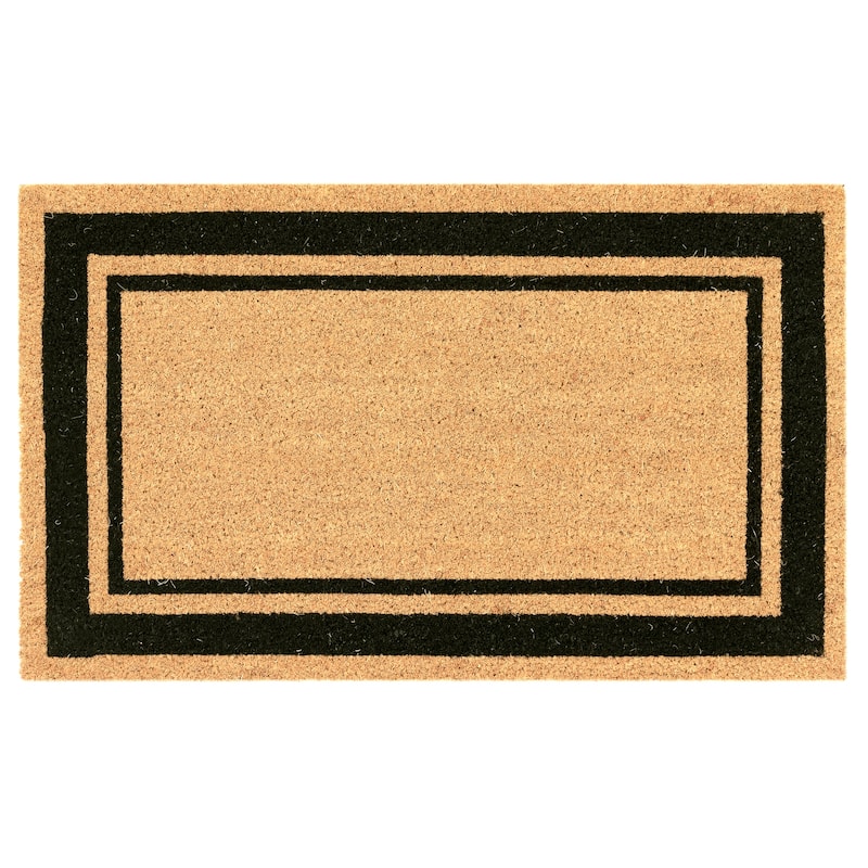 Liora Manne Natura Double Border Outdoor Mat Black