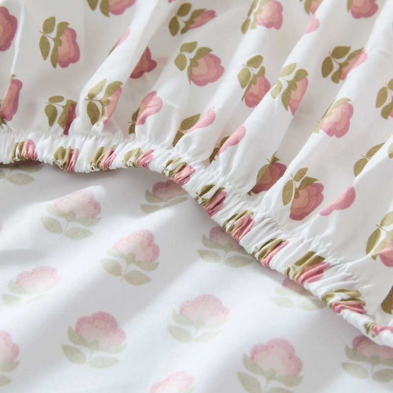 Lush Decor Prisha Floral Peach Sheet Set