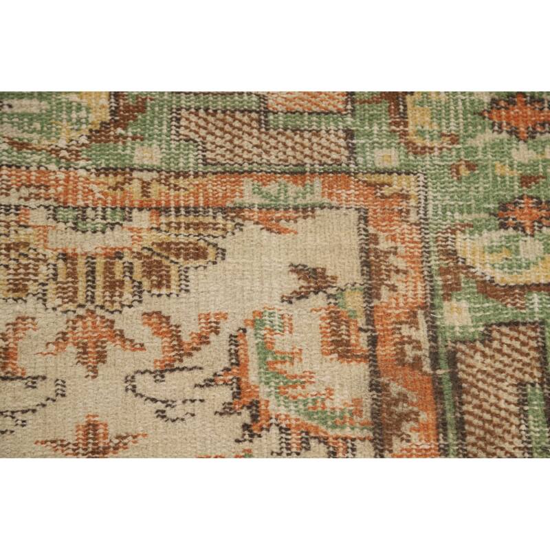 Distressed Sparta Turkish Vintage Area Rug Hand-Knotted Wool Carpet - 5'3"x 8'11"
