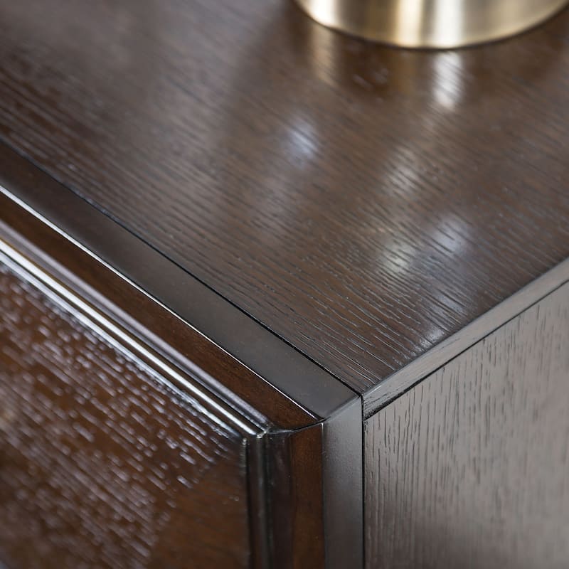 Furniture of America Chase Modern Rounded Wood 2-Drawer Nightstand