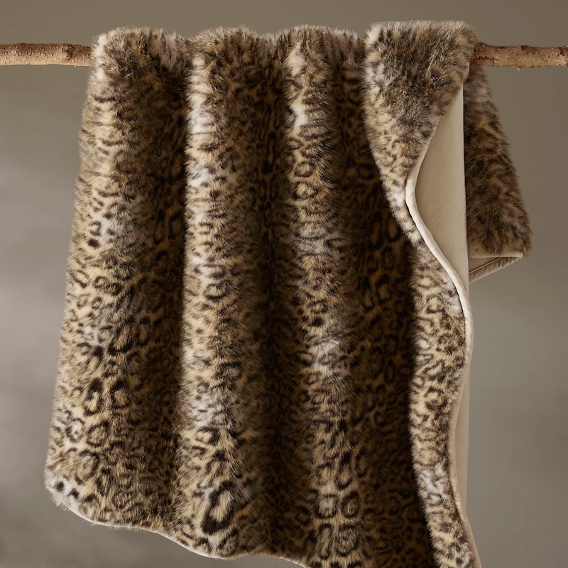 Harbor House Botswana Animal Print Faux Fur Throw Blanket