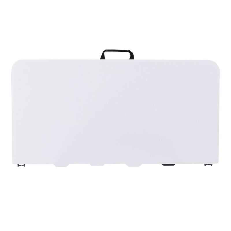 2.79-Foot Square Bi-Fold Plastic Folding Table w/ Carrying Handle