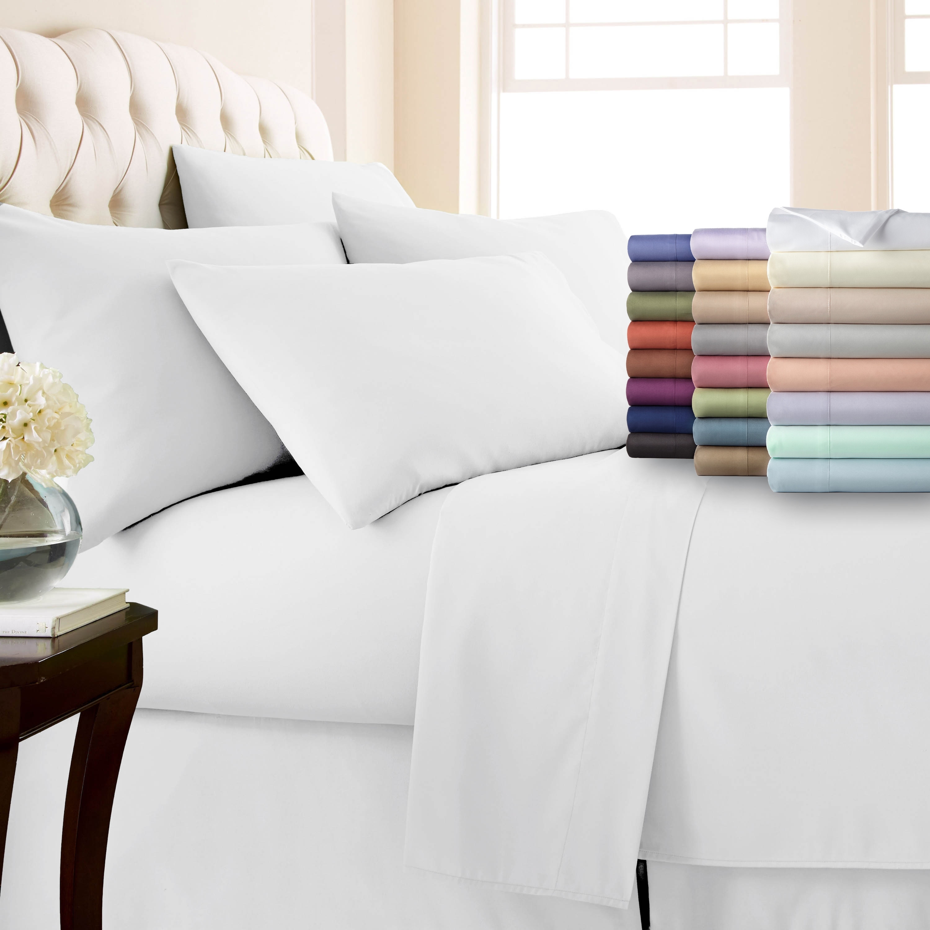 No-slip Ultra-soft Deep Pocket 6-piece Bed Sheet Set
