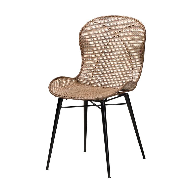 Sabelle Japandi Wood and Rattan Dining Set