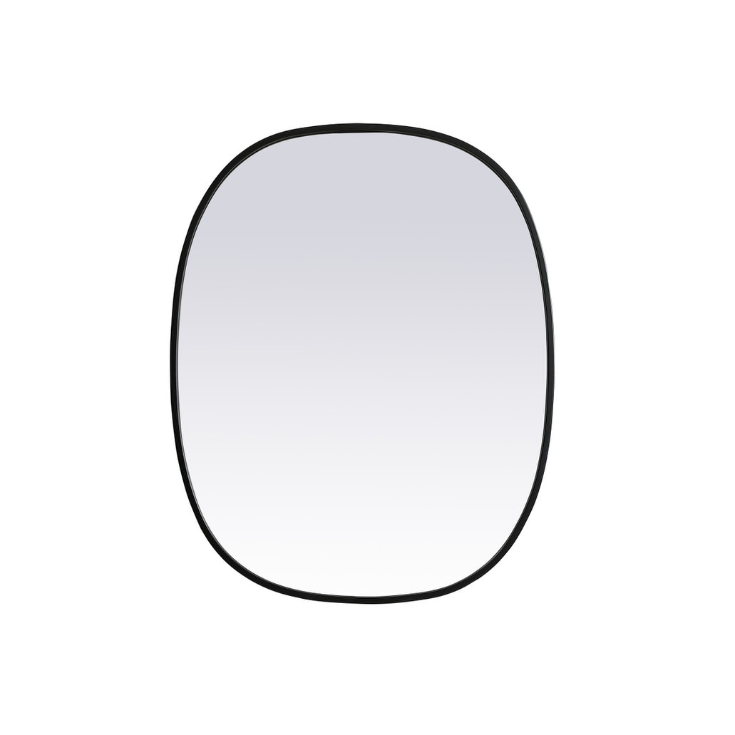 Indigo Home Metal Frame Oval Mirror 24x30 Inch