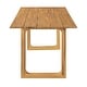 preview thumbnail 4 of 8, Christopher Knight Home - Mykonos Solid Acacia Wood Outdoor Dining Table with Slatted Tabletop and Square Sled Legs
