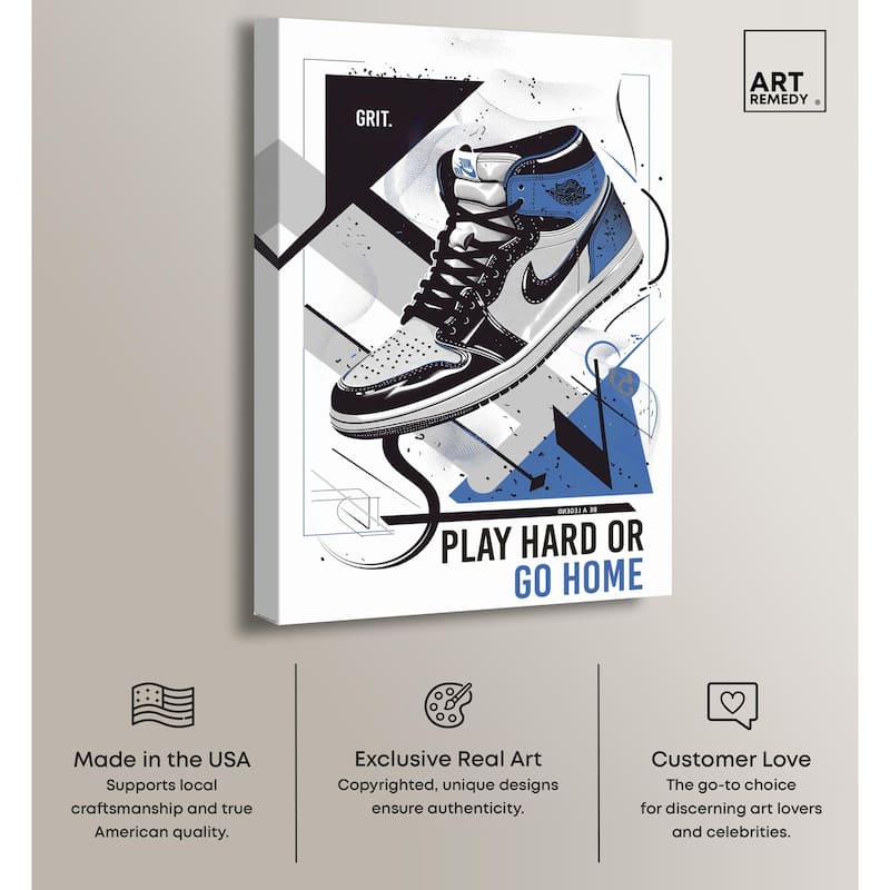Play Hard Go Home Canvas by Art Remedy, Gallery Wrapped