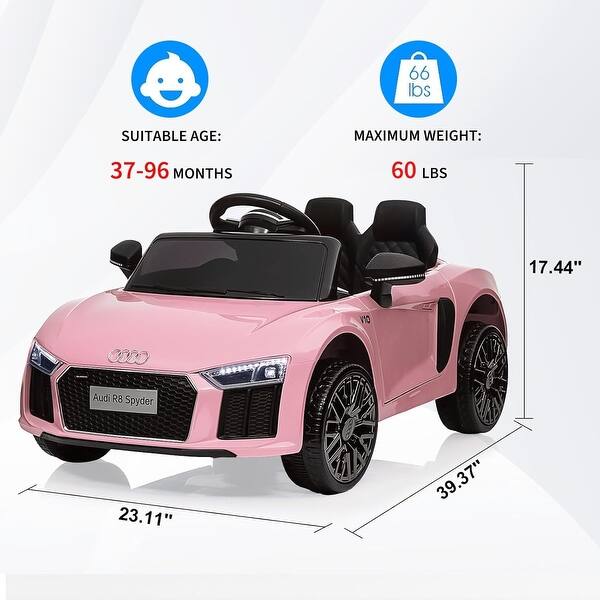 dimension image slide 5 of 6, Ride Car for Kids, 12V Power Battery Electric Vehicles for 4-8 Toddlers