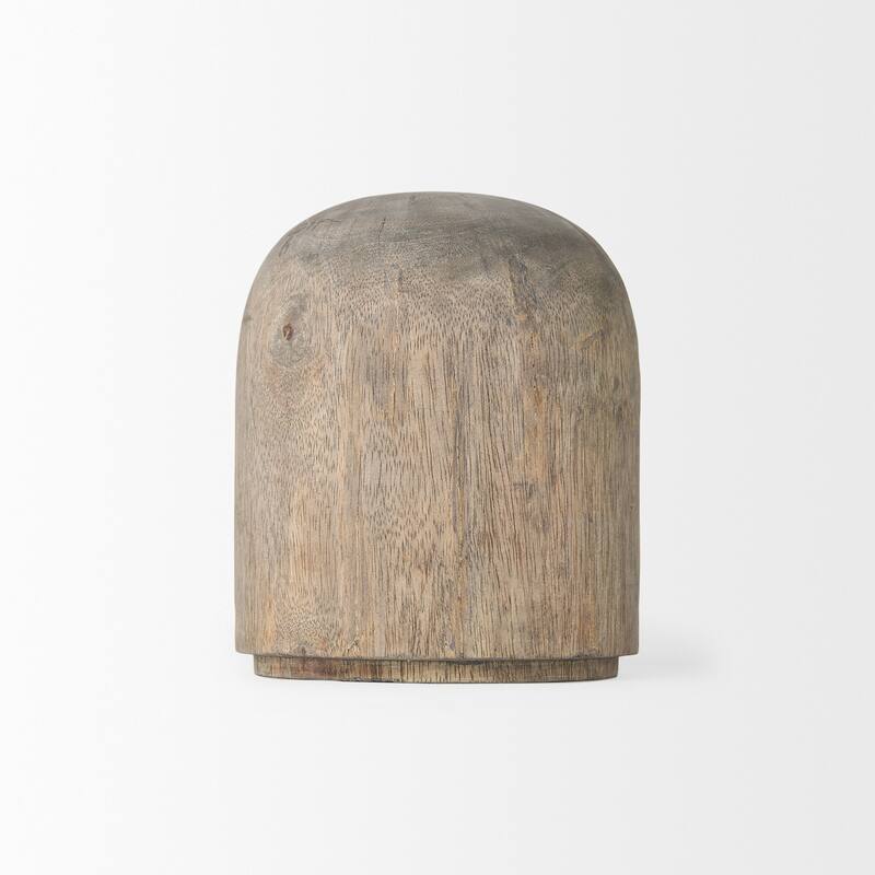 Knox Large Gray-Wash Wood Decorative Object