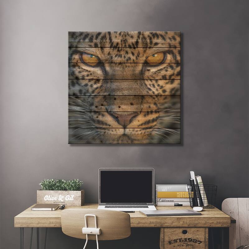 Leopard VII, Ndutu, Ngorongoro Conservation Area, Crater Highlands, Arusha Region, Tanzania Print On Wood by Panoramic Images