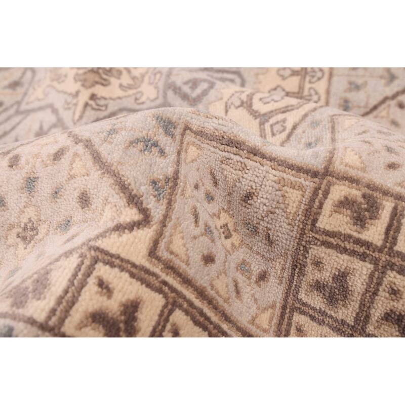 ECARPETGALLERY Hand-knotted Mamluk Light Grey Wool Rug - 6'0 x 8'9