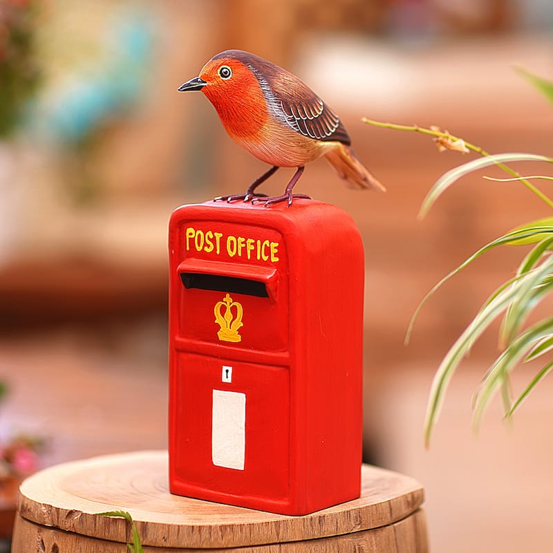 Novica Handmade Air Mail Wood Statuette
