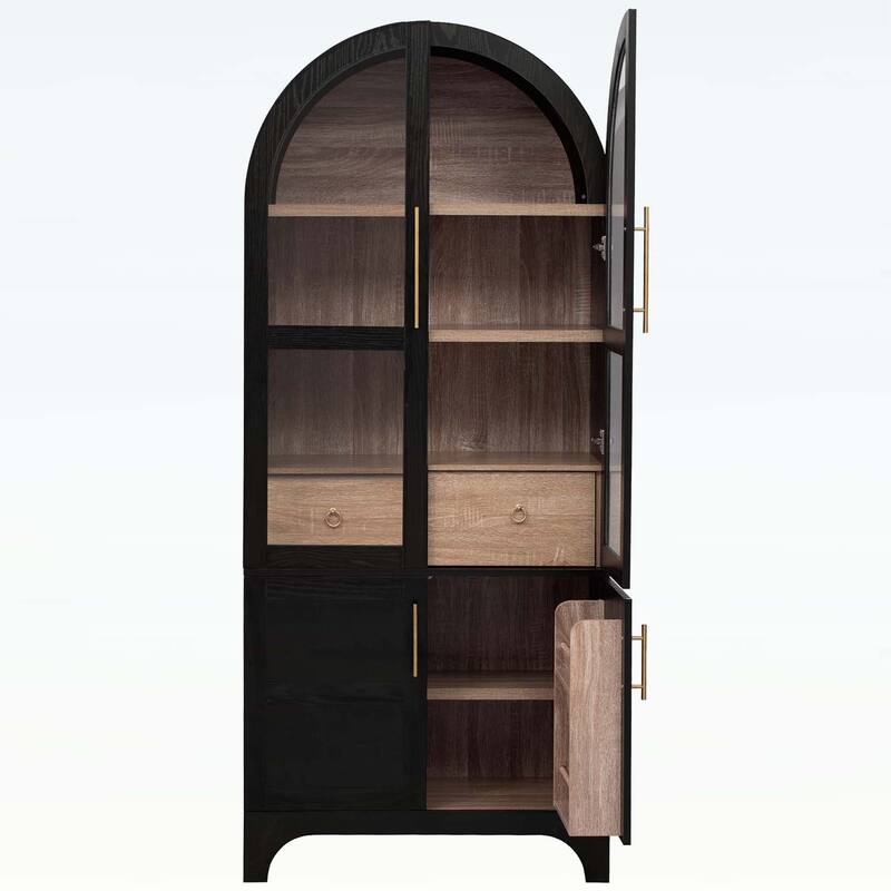 71 Inch Tall Cabinet for Versatile Storage and Elegant Farmhouse Design