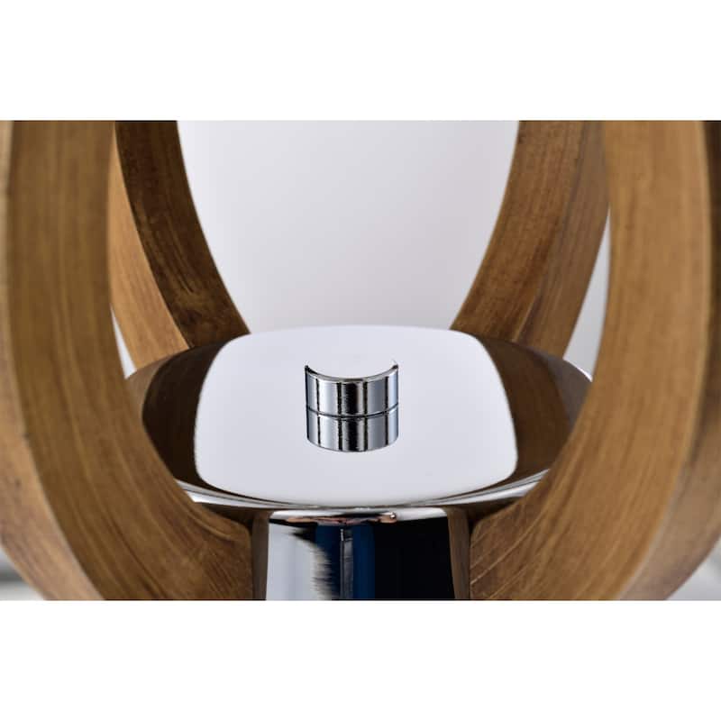 Vissente 8 Inch Pendant Mediterranean style Wood Grain Finish with 1-Light