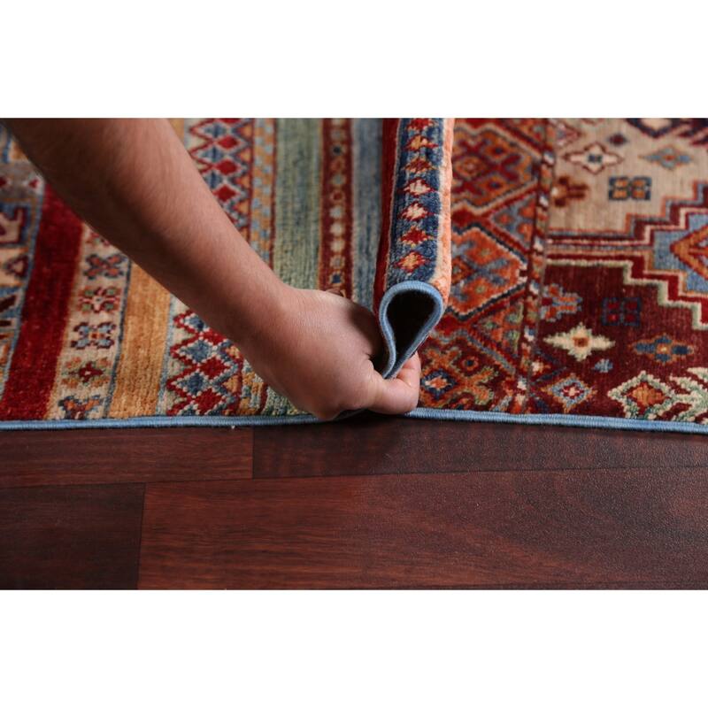Vegetable Dye Super Kazak Oriental Wool Area Rug Hand-knotted Carpet - 6'7" x 9'8"