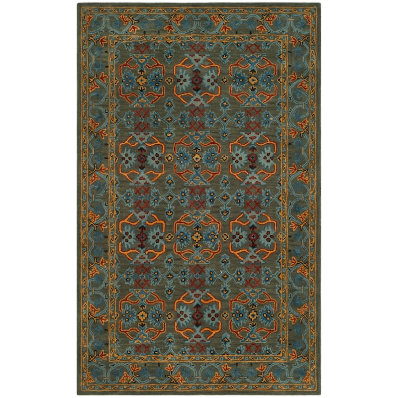 SAFAVIEH Handmade Heritage Ikat Pendant Traditional Oriental Wool Rug