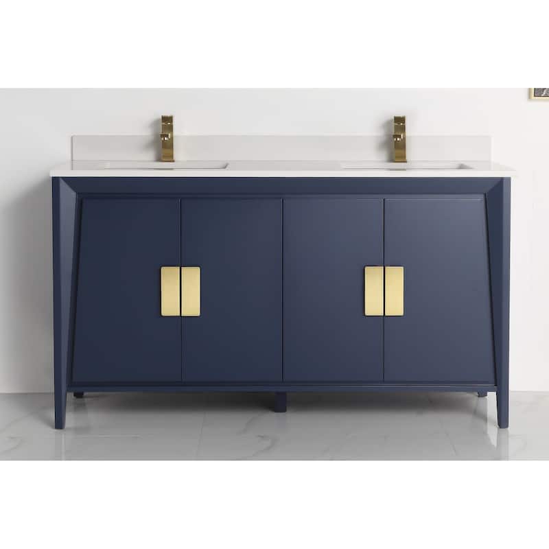 Tennant Brand Melissa Single Sink Bathroom Vanity - 60 Navy Blue