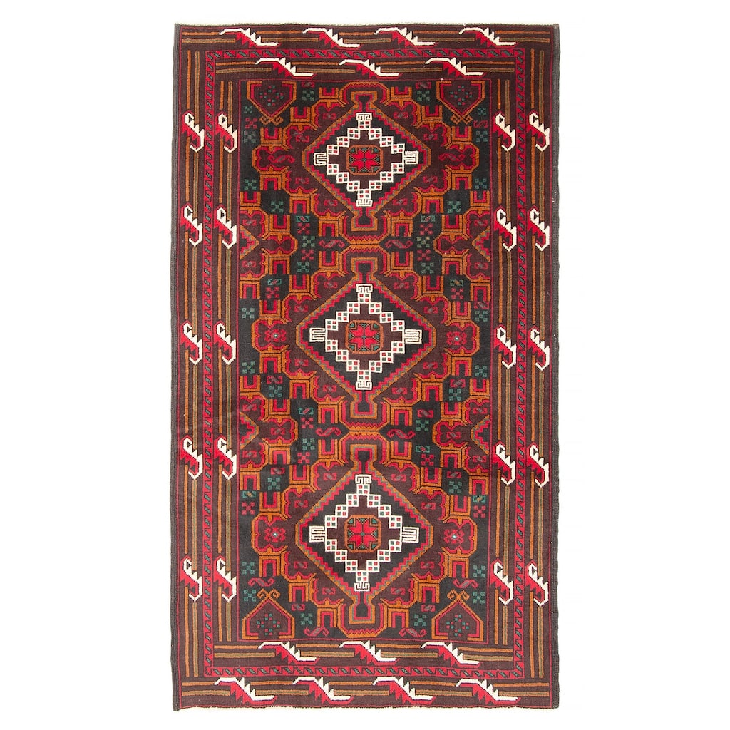 ECARPETGALLERY Hand-knotted Teimani Brown Wool Rug - 3'6 x 6'4
