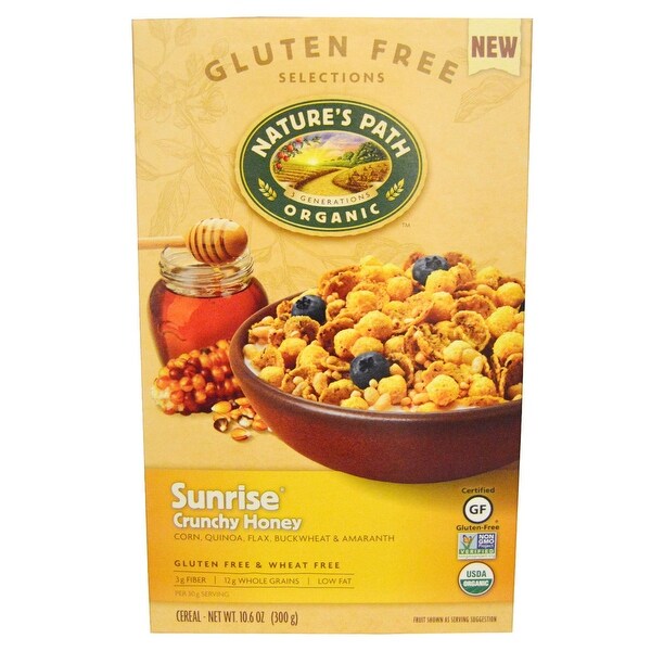 Nature's Path Organic Sunrise Cereal - Crunchy Honey - Case of 12 - 10.6 oz.
