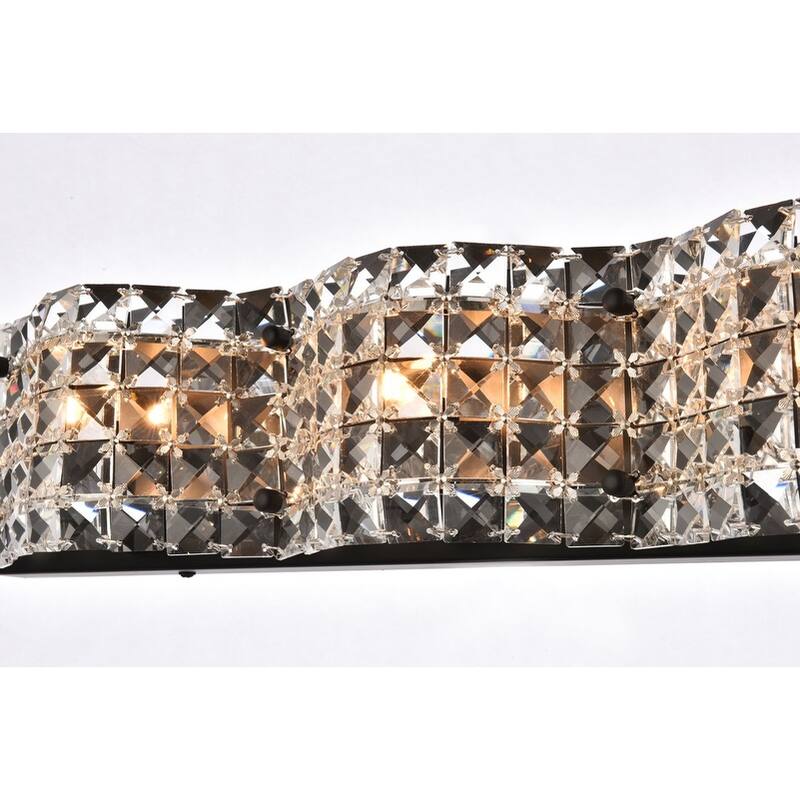 Odin 4 Light Bath Sconce with Clear Crystals