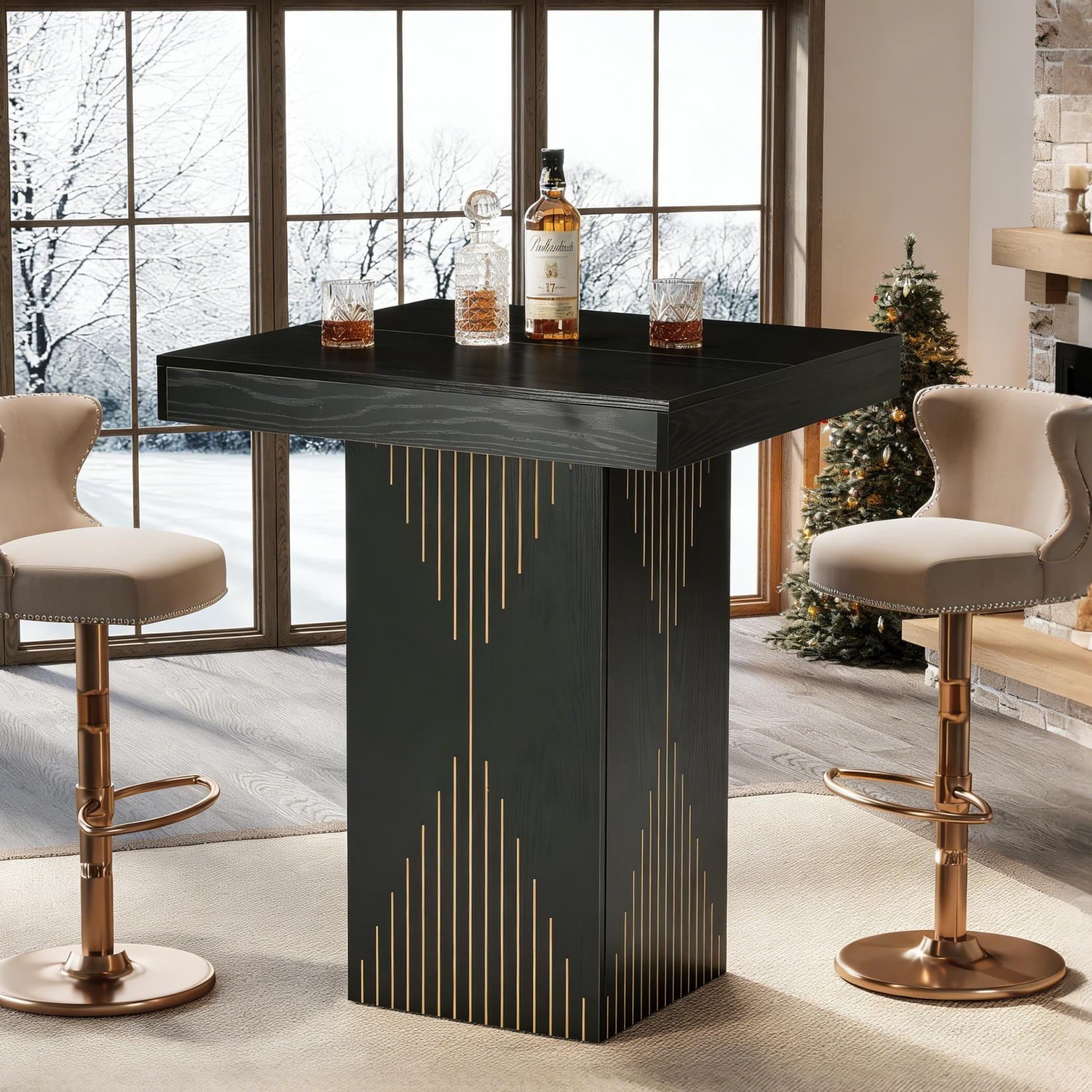 31.5" Square High Top Bar Table - N/A