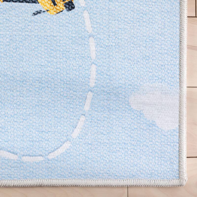 Well Woven Kids Rugs Traffic Modern Machine Washable Area Rug