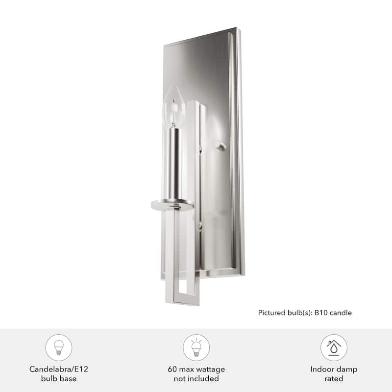 Hunter Bearden Wall Sconce - Hallway, Bedside, Bathroom - Contemporary, Candle, Industrial, Geometric - Damp Rated!