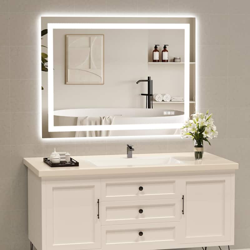LED Mirror Backlit Front Lighted Bathroom Vanity Mirror - 48"x36"