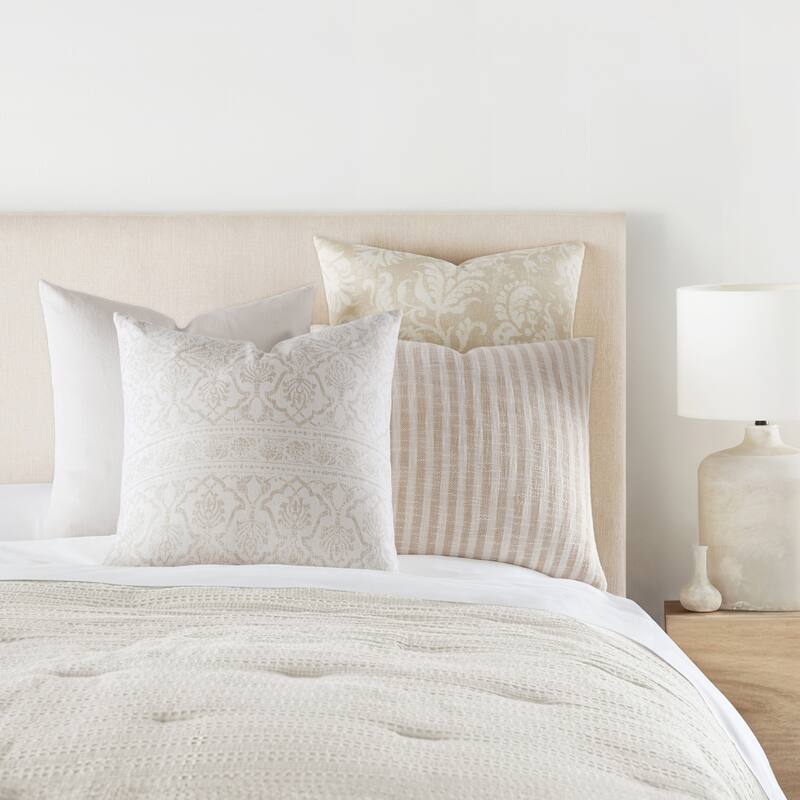 2-Pack Cotton Slub Decor Throw Pillows in Antique Floral