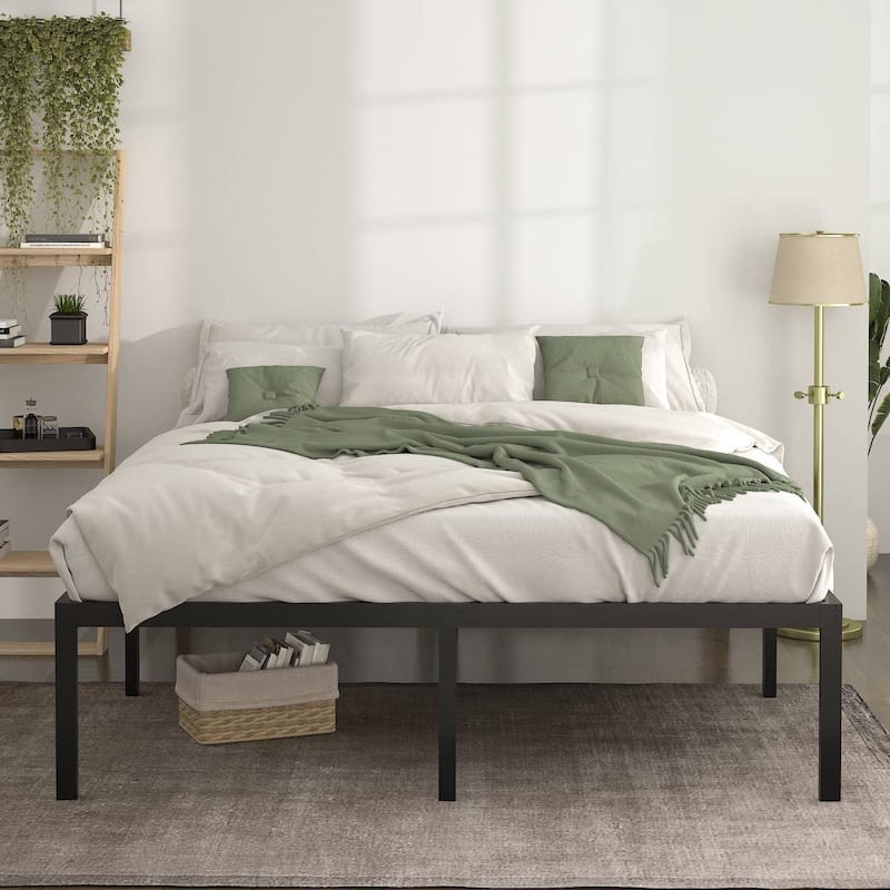 18-inch Metal Platform Bed Frame with Under-Bed Storage Space-Twin/Queen/King/Full