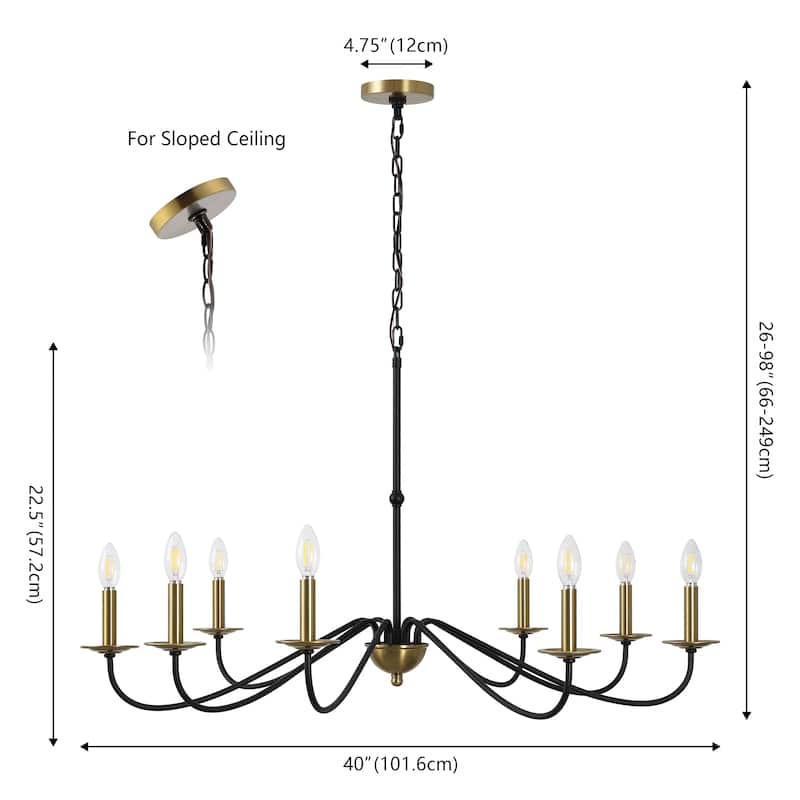 34.75" 6-Light Iron LED Chandelier, by JONATHAN Y