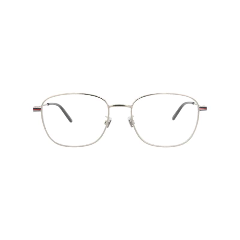 Gucci Square-Frame Metal Optical Frames - Silver Silver Transparent - Silver