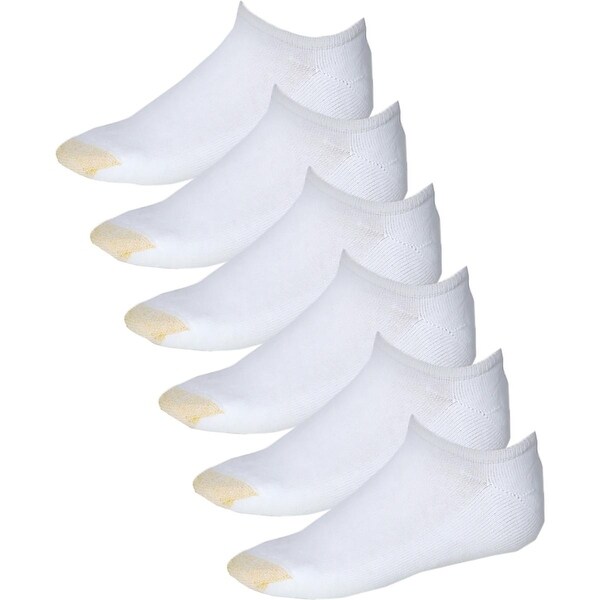 Gold Toe Mens No Show Socks 6PK Breathable - 10-13
