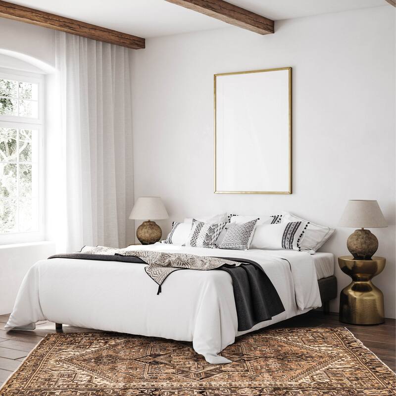 ECARPETGALLERY Hand-knotted Sarabi Brown Wool Rug - 7'5 x 10'10