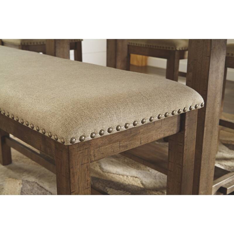 Moriville Counter Height Dining Bench - Beige/Brown