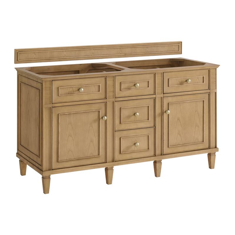 James Martin Vanities Lorelai 60" Double Vanity, Light Natural Oak