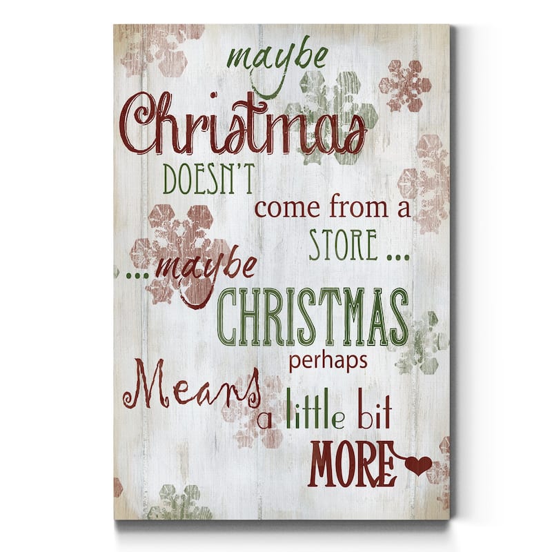 Christmas Means More -Premium Gallery Wrapped Canvas - Ready to Hang